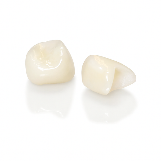 Single zirconium crown for primary central and lateral incisors