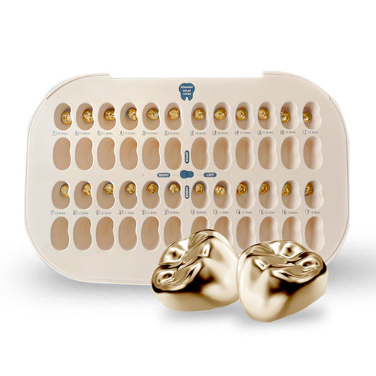 SHINHUNG Zestaw koron stalowych na pierwszy trzonowiec stały