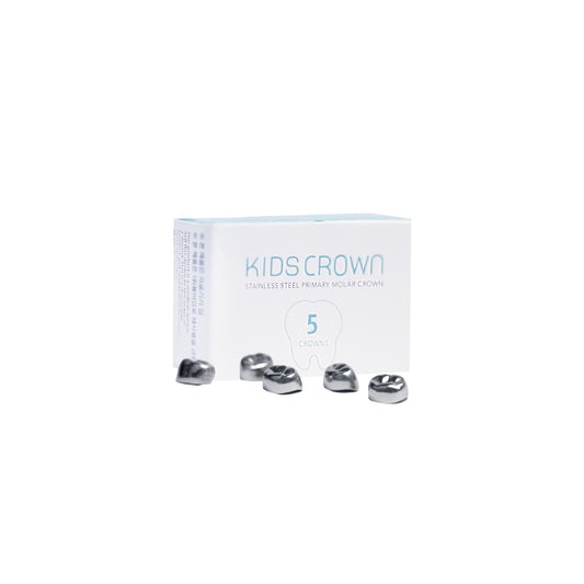 SHINHUNG Zestaw uzupełniający koron stalowych na pierwszy i drugi trzonowiec mleczny – 5 sztuk