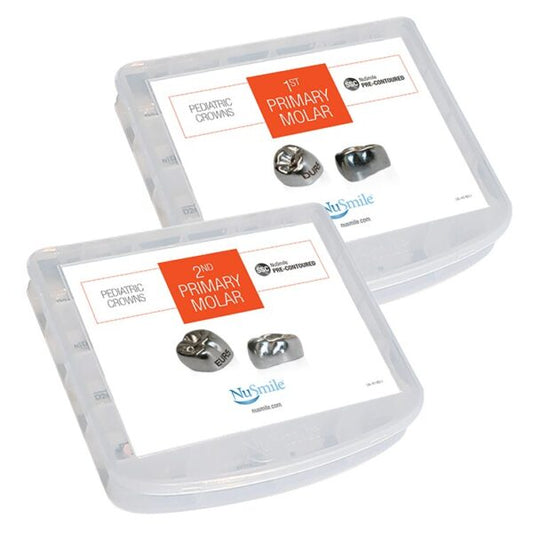 SSC NuSmile Zestaw koron stalowych na pierwszy i drugi trzonowiec mleczny