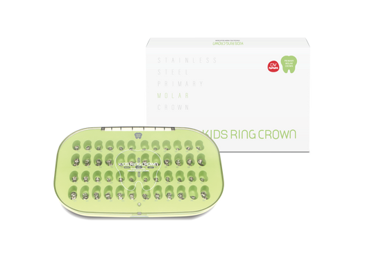 SHINHUNG KIDS RING CROWN Zestaw profesjonalny koron stalowych na pierwszy i drugi trzonowiec mleczny – 96 sztuk