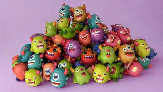 Squishy Potworki 45mm – zabawka anty stresowa 100 szt.