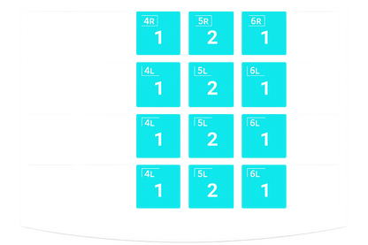 ZR NuSmile rinkinys nuolatiniams krūminiams dantims - šešiakampiai