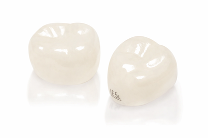 Viengubas cirkonio vainikėlis antrajam pieniniam krūminiam dantiui