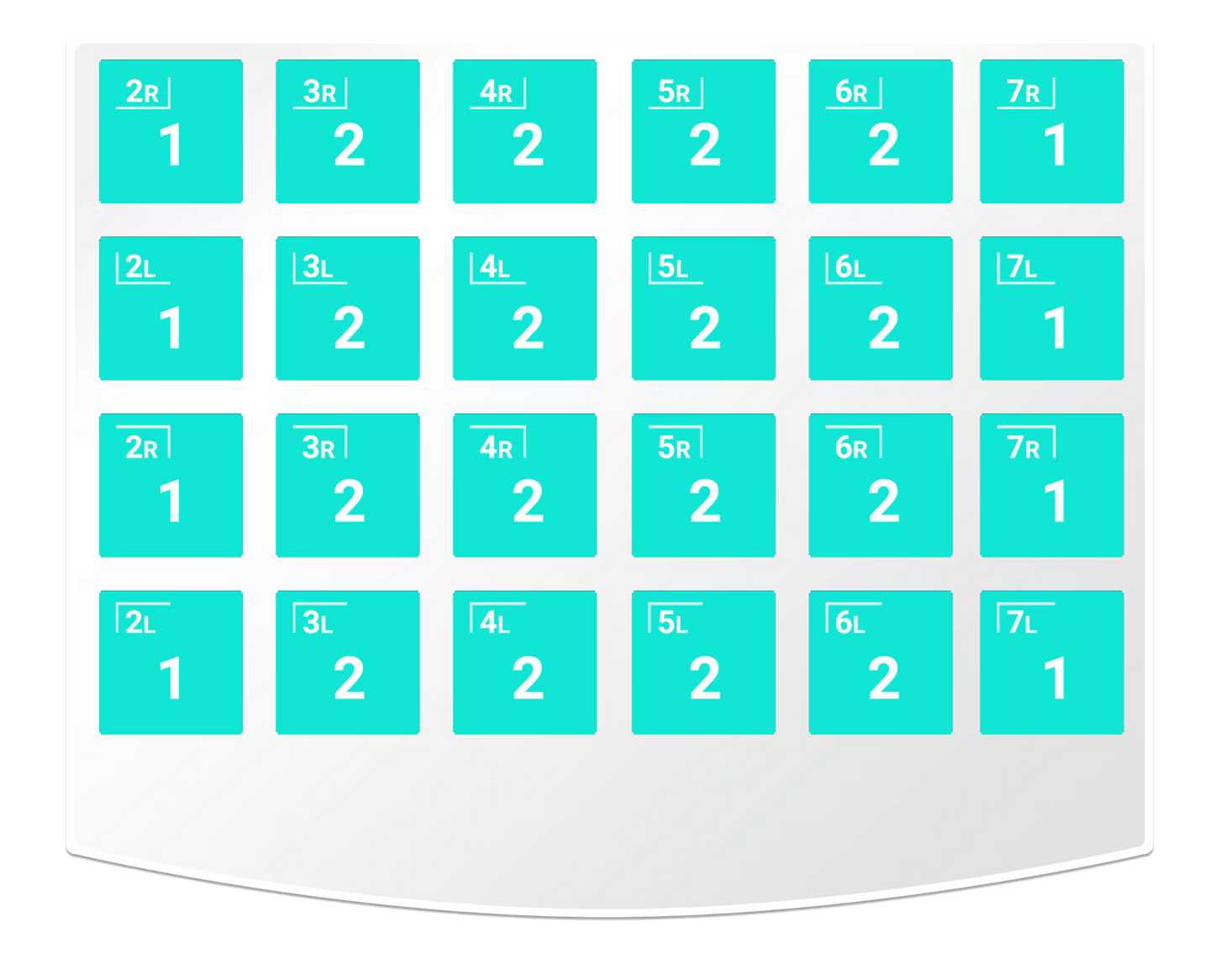 ZR NuSmile rinkinys nuolatiniams krūminiams dantims - šešiakampiai