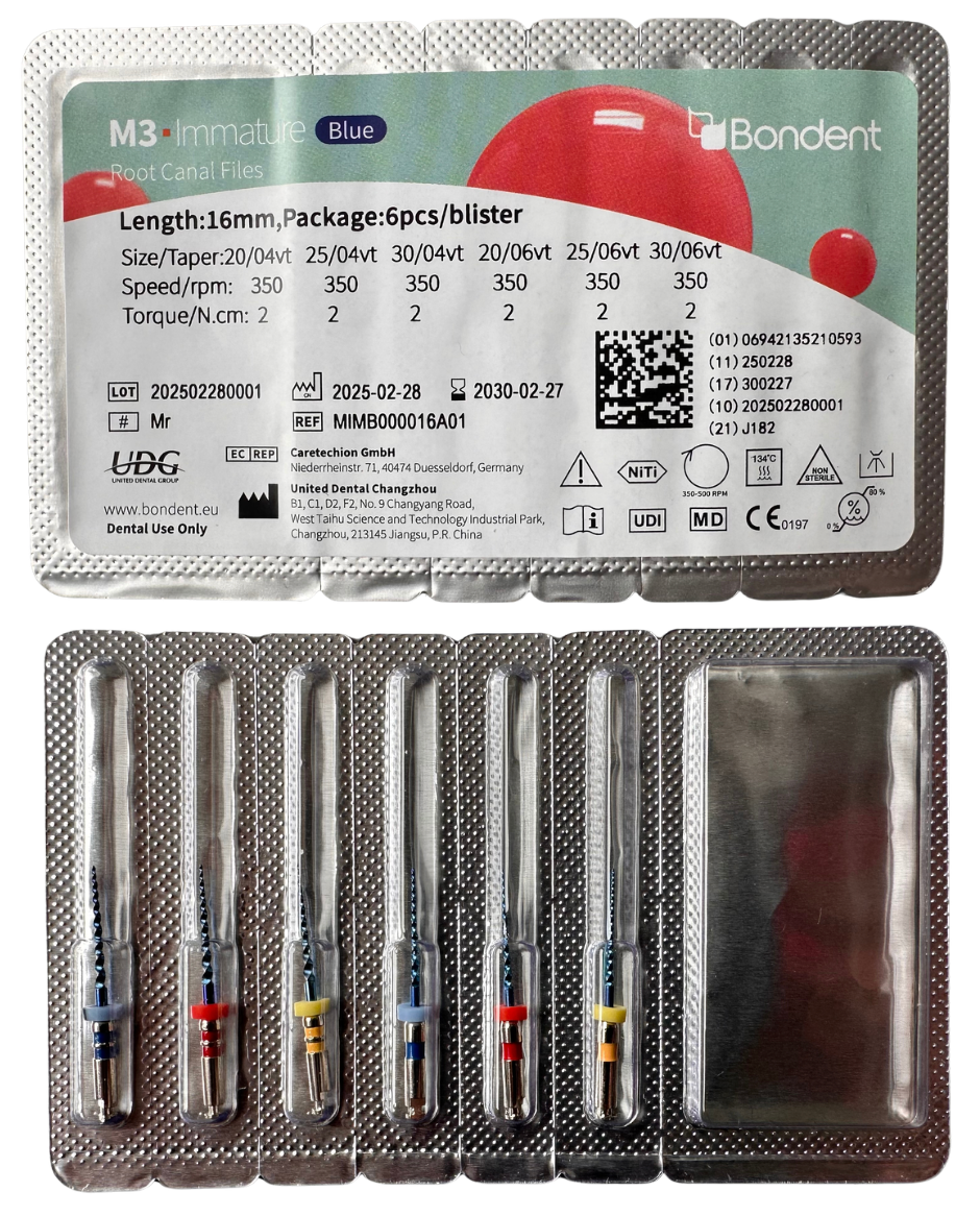 Zestaw pilników endodontycznych IMMATURE BLUE 16 mm- Bondent