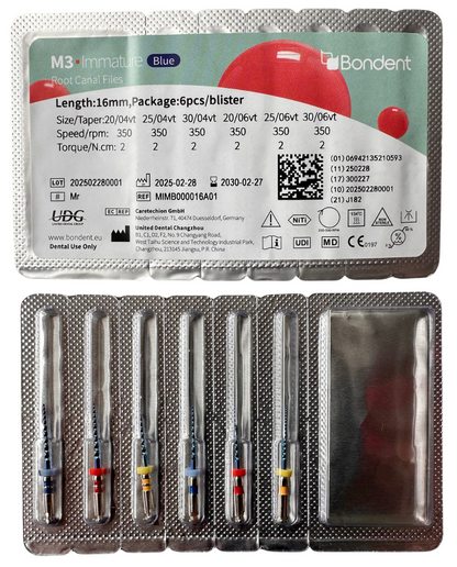 Zestaw pilników endodontycznych IMMATURE BLUE 16 mm- Bondent