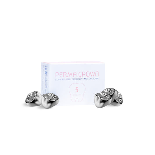 SHINHUNG Complete set of steel crowns for the first permanent molar – 5 pieces
